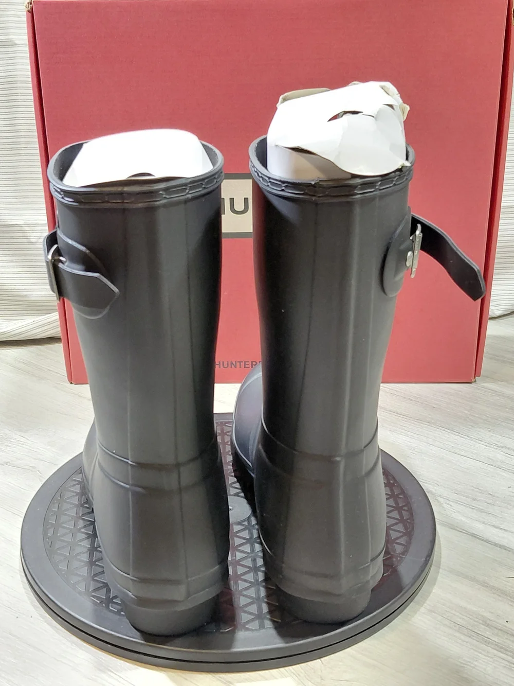 NEW Hunter Womens Black Original Short Waterproof Rain Boots SIZE 10